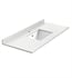 Fresca 42" Countertop with Undermount Sink - White Quartz | 1-Hole Faucet Drilling